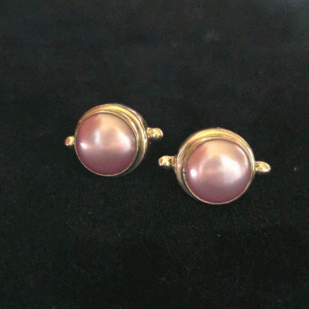 sarda bali sterling silver Post Earrings Stud Lavender Purple Pearl